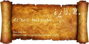 Ábri Melinda névjegykártya