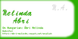 melinda abri business card